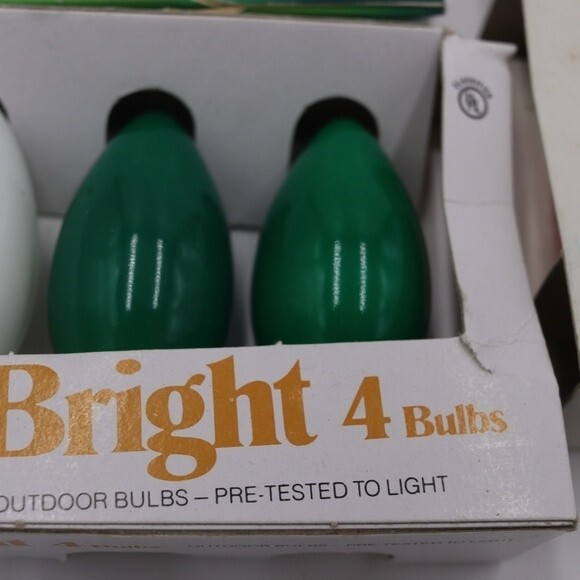 Lot of 14 C9 Christmas Light Bulbs Red, Green, Blue, White — Opaque & Transparen - Picture 13 of 13